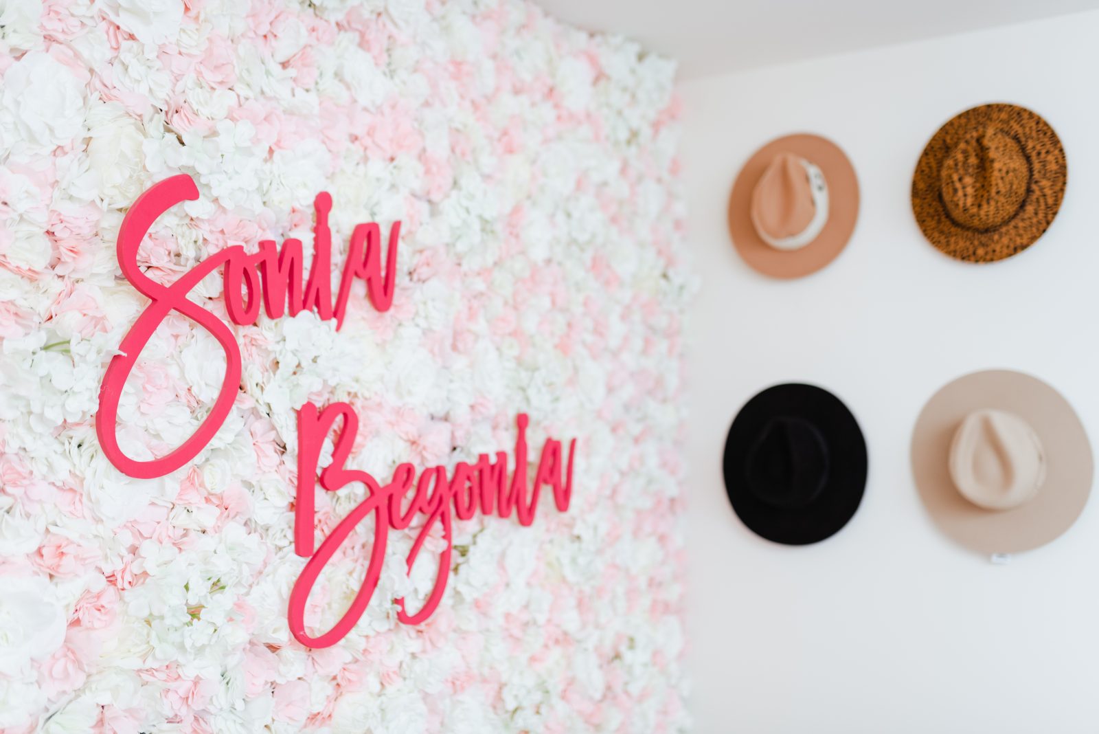 Flower-wall-office | Sonia Begonia Hat Wall