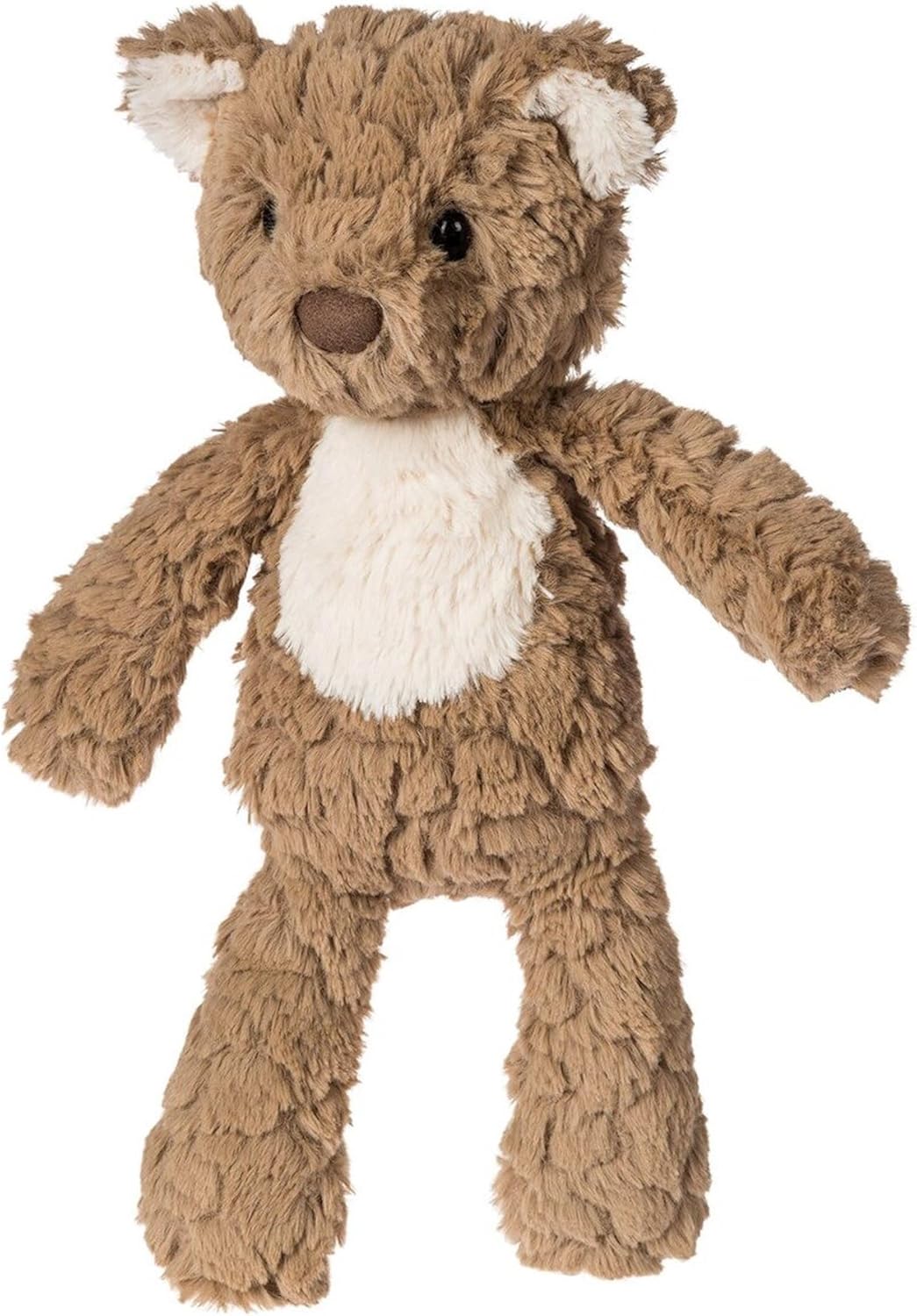 Brown and white textured plush teddy bear from Amazon, a Jellycat look alike