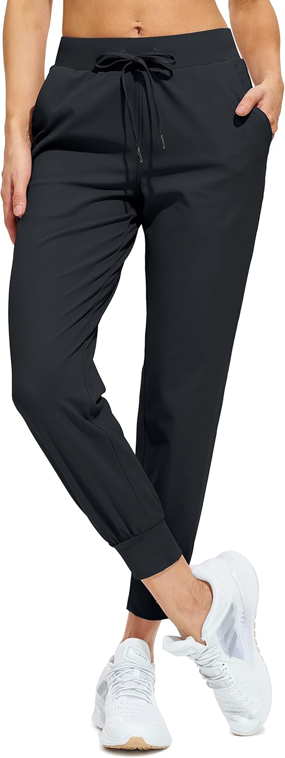 Libin women's black athletic joggers from Amazon, a Lululemon Dance Studio pants look alike