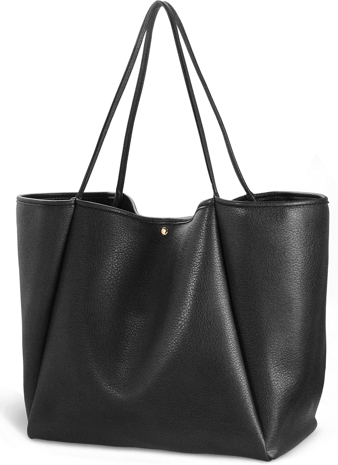 HOXIS black oversize vegan leather tote bag from Amazon, a Cuyana tote alternative