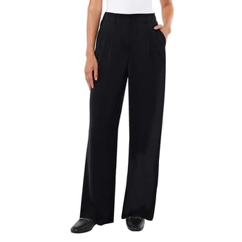 Matty M essential wide leg trouser from Walmart, an affordable Aritzia Effortless pants alternative