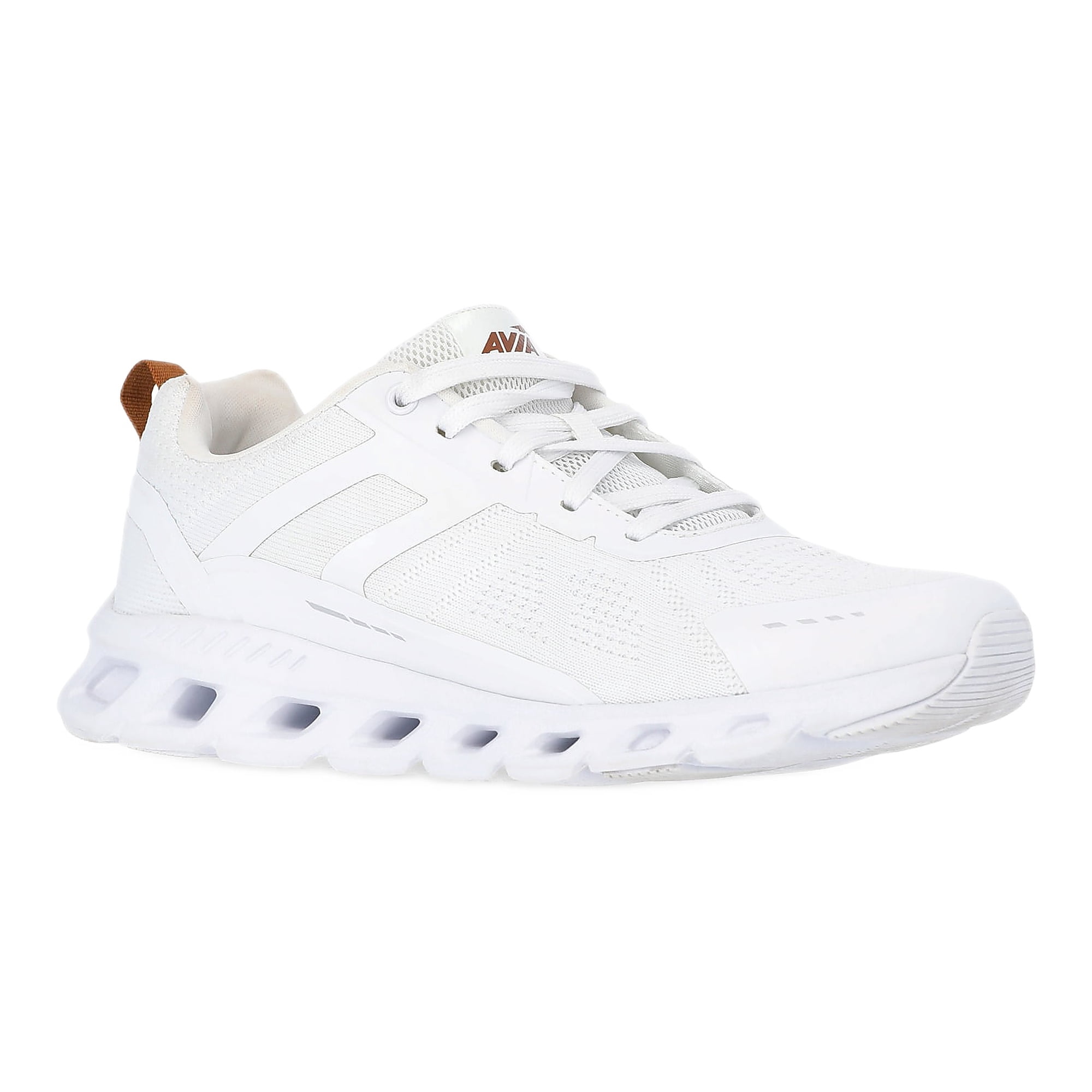 Avia white athletic light runner sneakers from Walmart, an On Cloud sneakers alternative