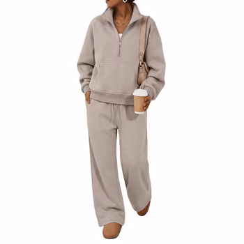 SUNBS oversized half zip sweatshirt and wide leg pant lounge set from Walmart, a Spanx AirEssentials alternative