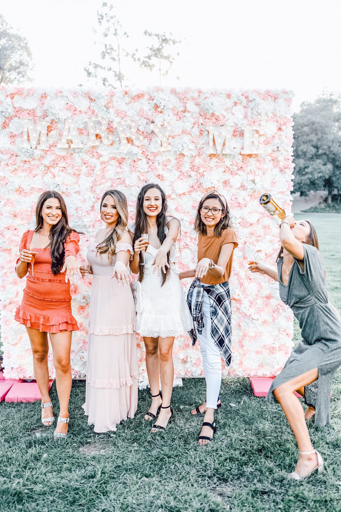 Ssproposal | Sonia Begonia Flower Wall Engagement