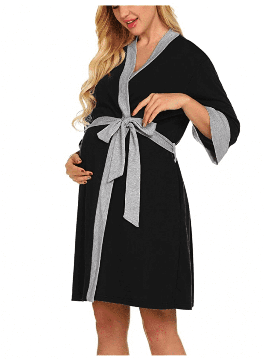 Stylish-baby-shower-gifts-for-stylish-moms-robe | Sonia Begonia Maternity Robe