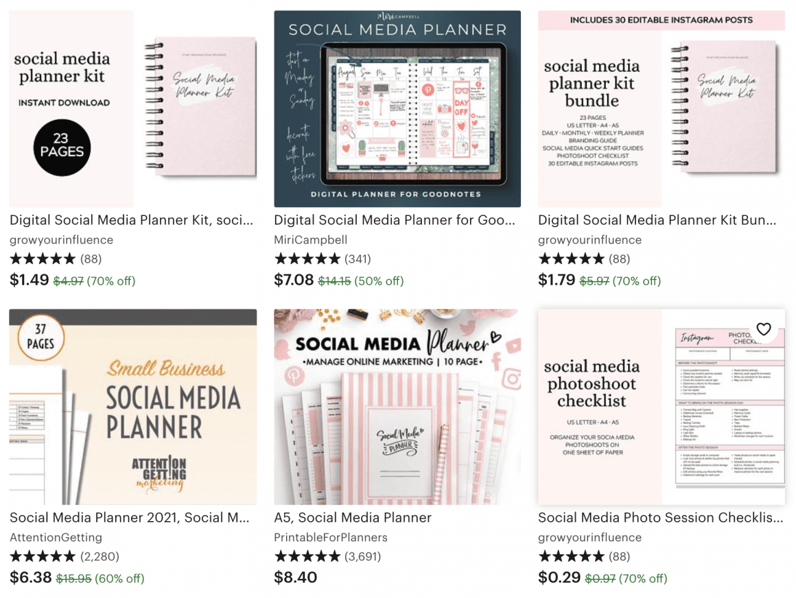 Digital-social-media-instagram-planner-kits-3 | Sonia Begonia Best Physical Instagram Planners and Workbooks