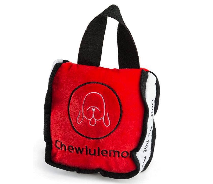 Designer-dog-toy-dupes | Sonia Begonia Designer Inspired Dog Toy, Lululemon, Chewlulemon