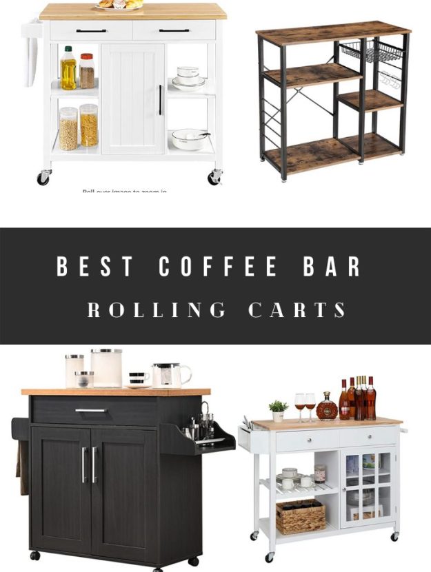 Best Coffee Bar Carts and Cheap Rolling Stations for Home
