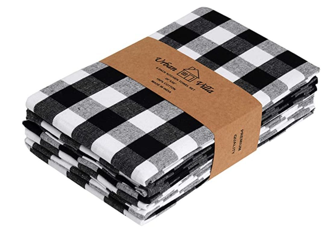 Mckenzie-childs-dupes | Sonia Begonia Checkered Hand Towels