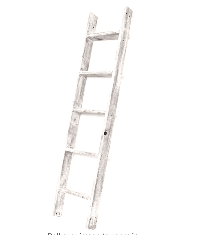 Rustic blanket ladder from Amazon.