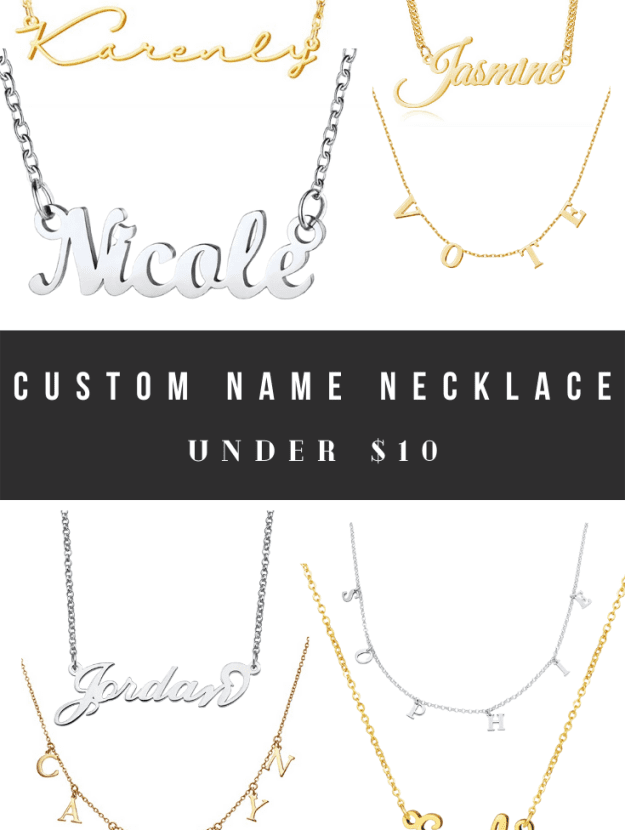 Cheap Personalized Name Necklaces Customized Under $10
