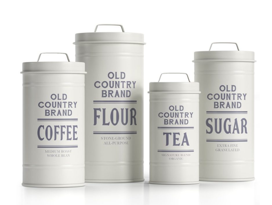 Rustic-kitchen-nesting-canisters | Sonia Begonia Best Farmhouse Kitchen Decor Cheap