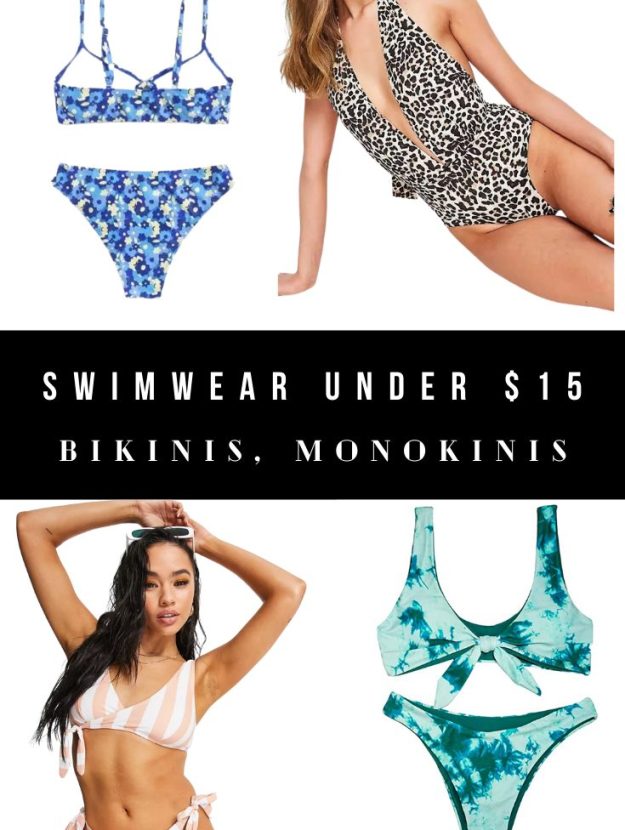 Cute Swimsuits Under $15 - Bikinis, Swimwear, Monokini
