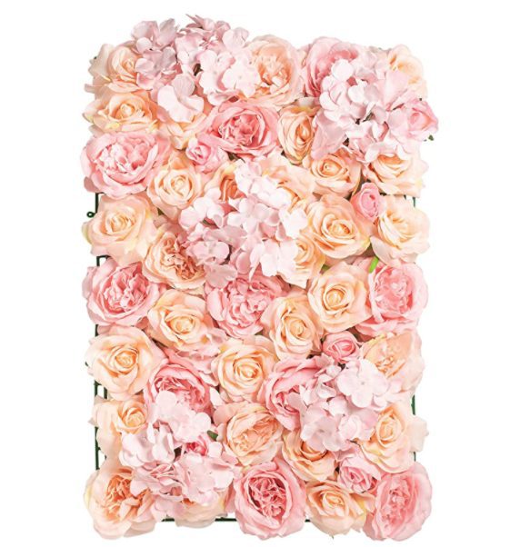Fake-floral-wall | Sonia Begonia Faux flower panels to make an artificial flower wall.