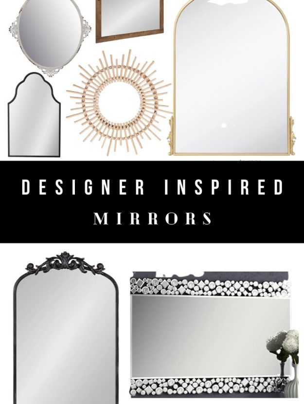 Best-designer-inspired-mirrors-dupes-alternatives-look-alikes | Sonia Begonia A collection of designer-inspired mirrors, featuring a range of elegant shapes and styles that capture the essence of high-end decor at an accessible price point.