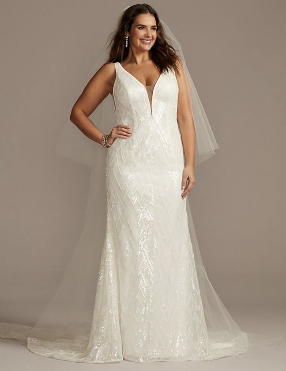 Best-plus-size-wedding-dresses | Sonia Begonia Beaded White Dress
