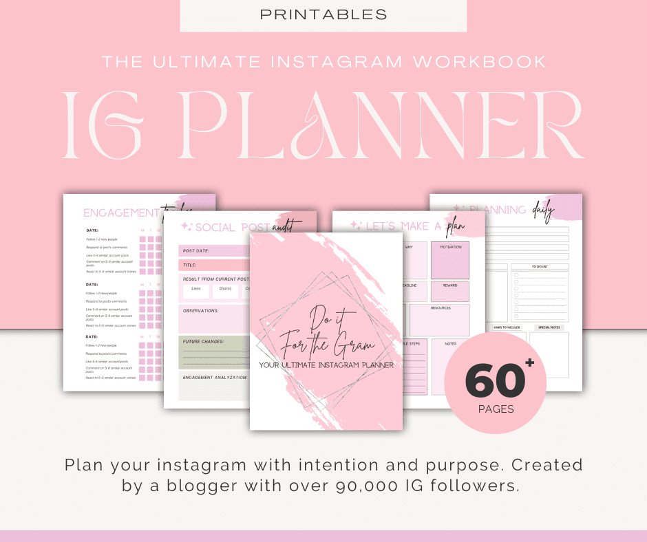 Best-physical-instagram-planners-workbooks-journals | Sonia Begonia Best Physical Instagram Planners and Workbooks