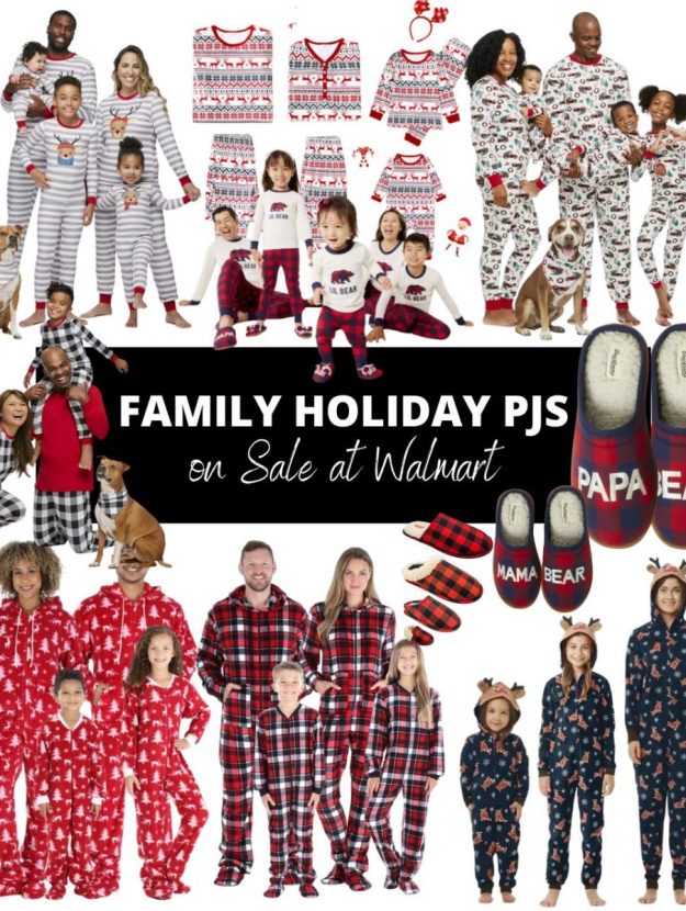 Cheap Matching Family Holiday Pajamas at Walmart