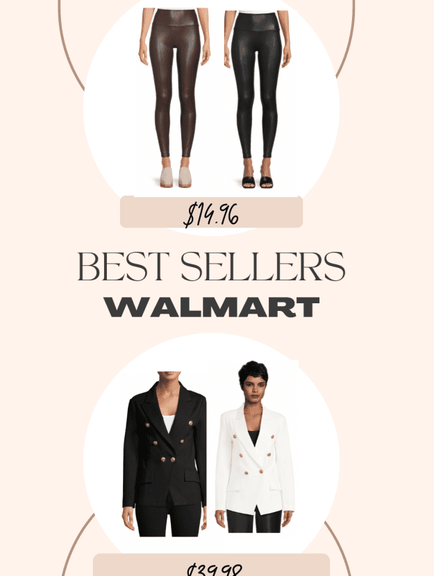 My Walmart Best Sellers for Spring: Faux Leather Leggings and Blazer