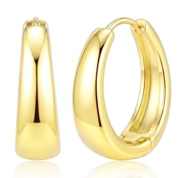 APSVO 18K gold plated chunky hoop earrings from Walmart, a Mejuri dome hoops look alike