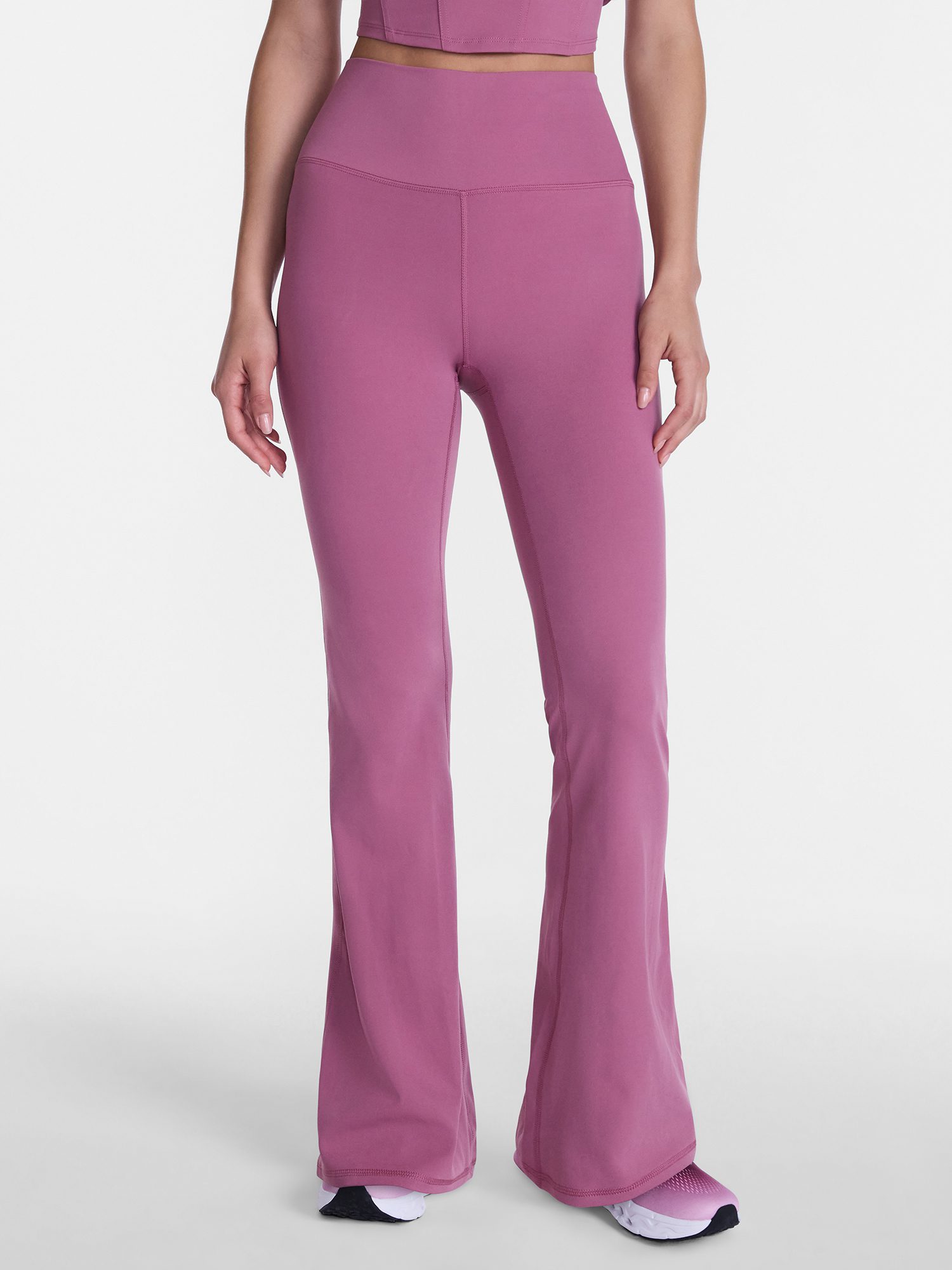 Avia SoftSculpt flare leggings from Walmart, a Lululemon Softstreme pants alternative