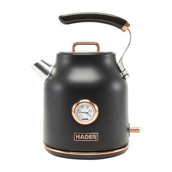 Black and copper Haden Dorset stainless steel electric kettle from Walmart, a Smeg kettle alternative