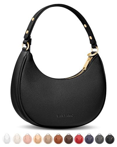 Black Vantamo crescent shoulder bag from Amazon, a Polene bag alternative