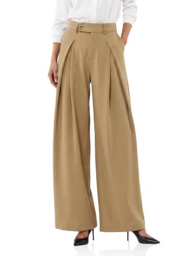 Cicy Bell pleated high waisted wide leg trousers from Amazon, an Aritzia Effortless pants alternative