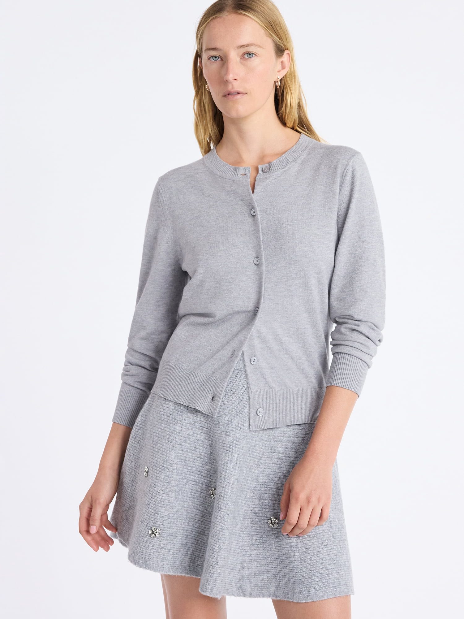 Cozy yarn crew cardigan from Walmart, a Sezane Gaspard look alike