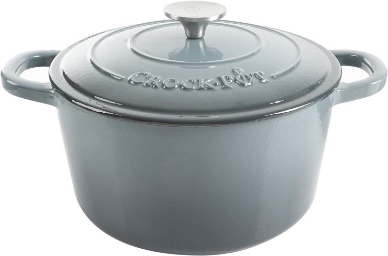 Crock Pot Artisan 5 quart round enameled cast iron Dutch oven