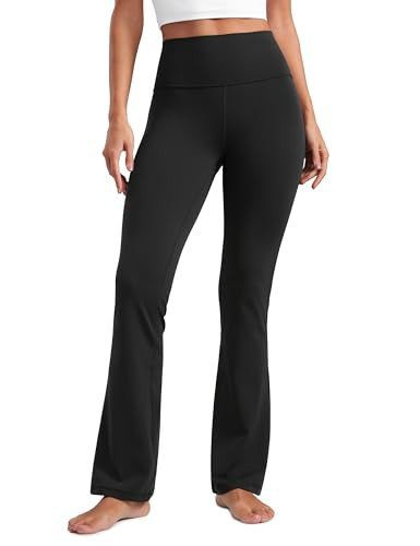 Black flared leggings from Amazon, a Lululemon Softstreme pants alternative