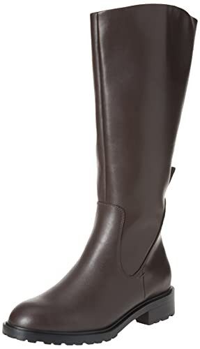 Dark brown Amazon Essentials knee high riding boot from Amazon, a Frye boots alternative