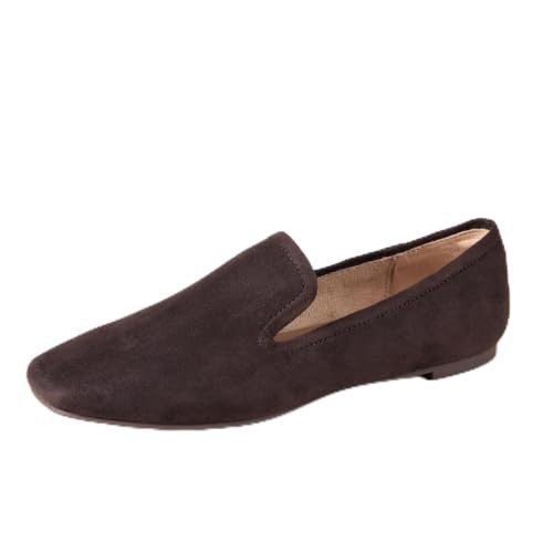 Dark brown faux suede slip-on loafer from Amazon, a Loro Piana loafers alternative