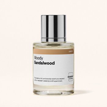 Dossier Woody Sandalwood eau de parfum bottle from Walmart, a Le Labo Santal 33 alternative