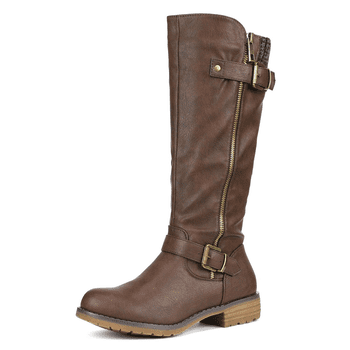 DREAM PAIRS side zipper knee high riding boots from Walmart, a Frye boots alternative