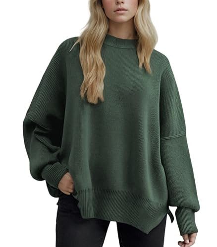 Green oversized knit tunic sweater from Amazon, a Free People Easy Street tunic alternative