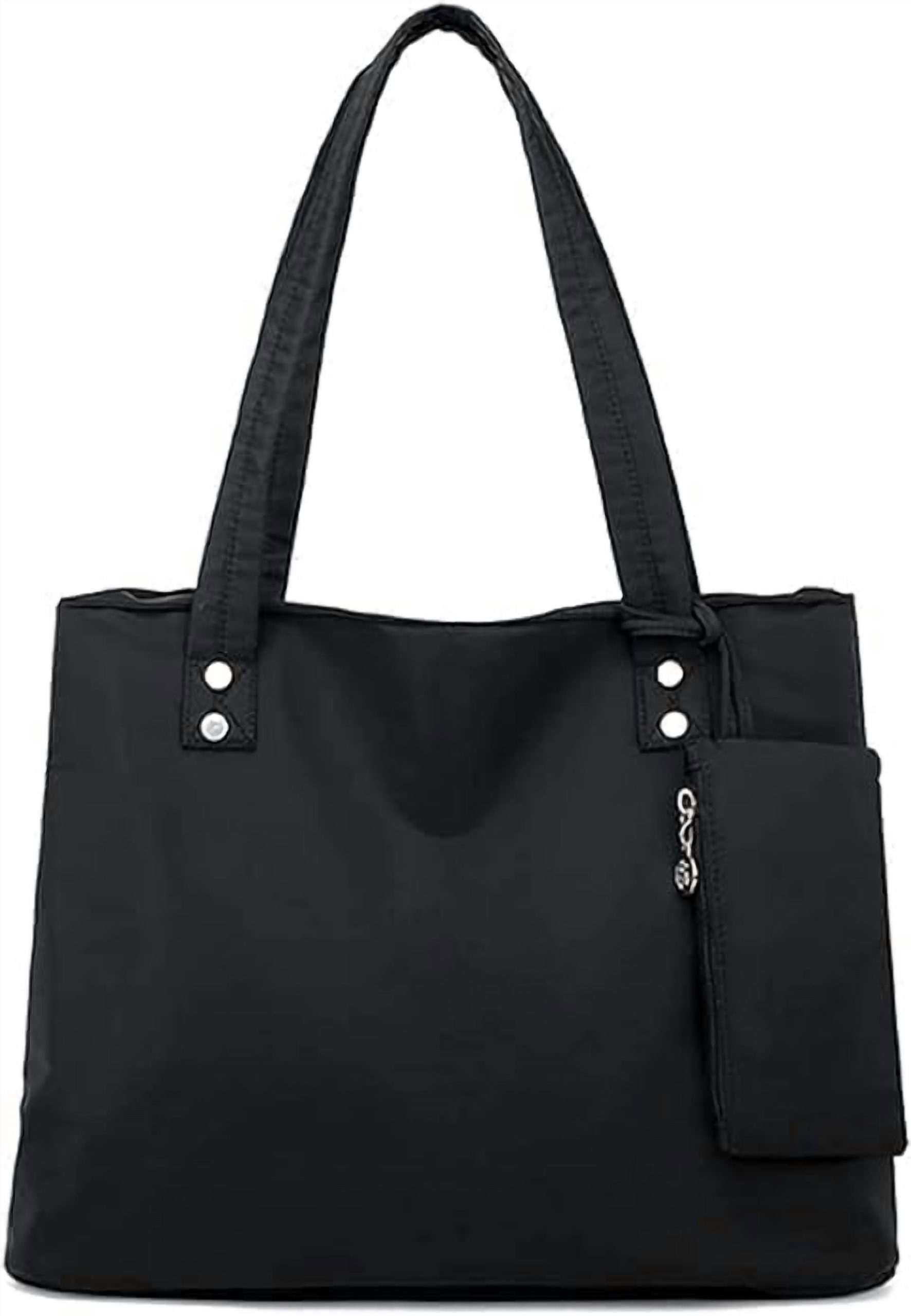 KXF black large nylon tote bag with zipper from Walmart, a Tory Burch Ella tote alternative