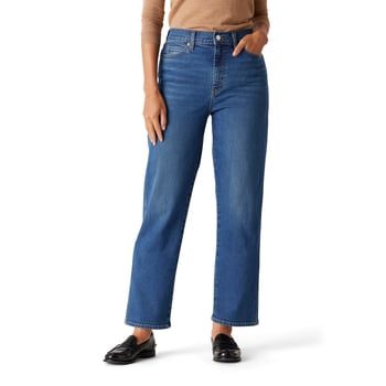 Levi Strauss Signature women's high rise straight jeans from Walmart, an Agolde 90s jeans alternative