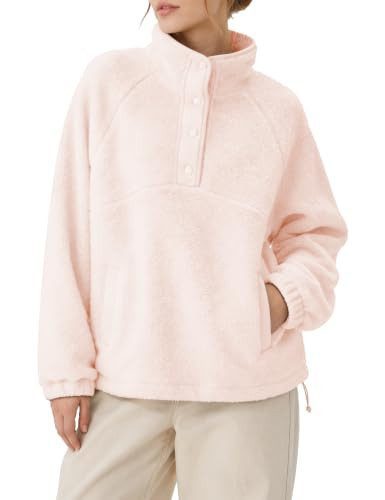 Mostrend sherpa fleece snap collar pullover with pockets from Amazon, a Patagonia Synchilla alternative