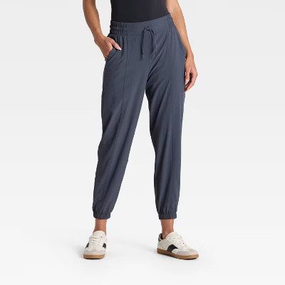 Navy blue lightweight mid rise joggers from Target, a Vuori joggers alternative