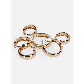 No Boundaries chunky hoop earrings three pack from Walmart, a Mejuri dome hoops alternative