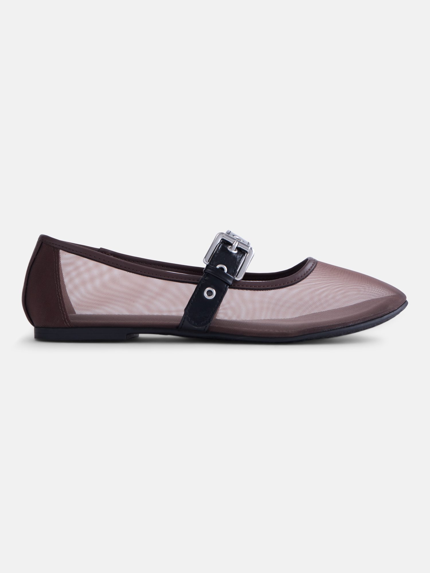 Mesh Mary Jane flats in brown from Walmart, an Alaia mesh flats look alike