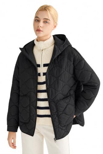 Orolay quilted hooded puffer jacket from Amazon, a Moncler inspired puffer