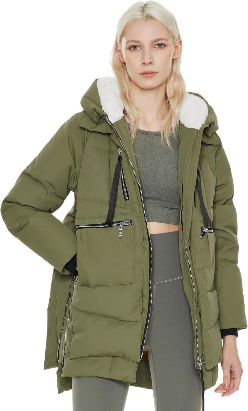 Orolay thickened long down jacket from Amazon, an Aritzia Super Puff alternative