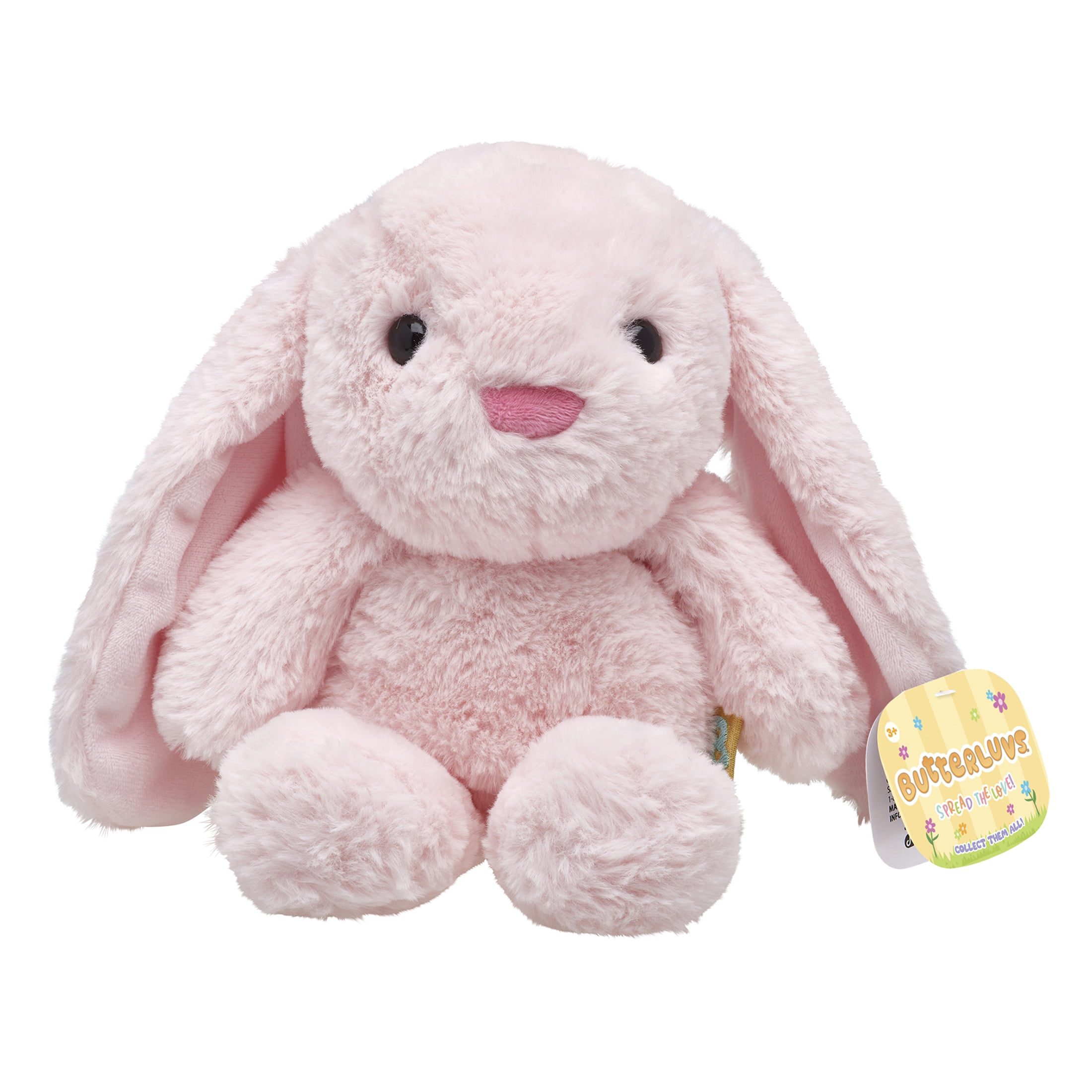 Pink buttery soft plush bunny from Walmart, a Jellycat alternative