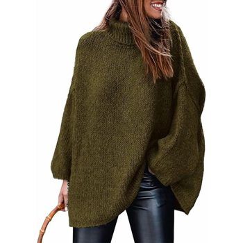 PRETTYGARDEN oversized chunky turtleneck sweater from Walmart, a Free People Easy Street tunic look alike