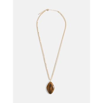 Scenario gold tone tiger's eye stone pendant necklace from Walmart, a Kendra Scott Elisa necklace alternative