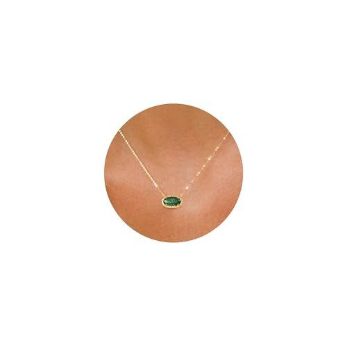 TLY dainty gold plated necklace with a small stone pendant from Amazon, a Kendra Scott Elisa necklace alternative