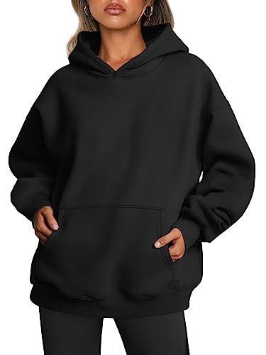 Trendy Queen oversized fleece hoodie with kangaroo pocket from Amazon, an Alo Accolade hoodie alternative