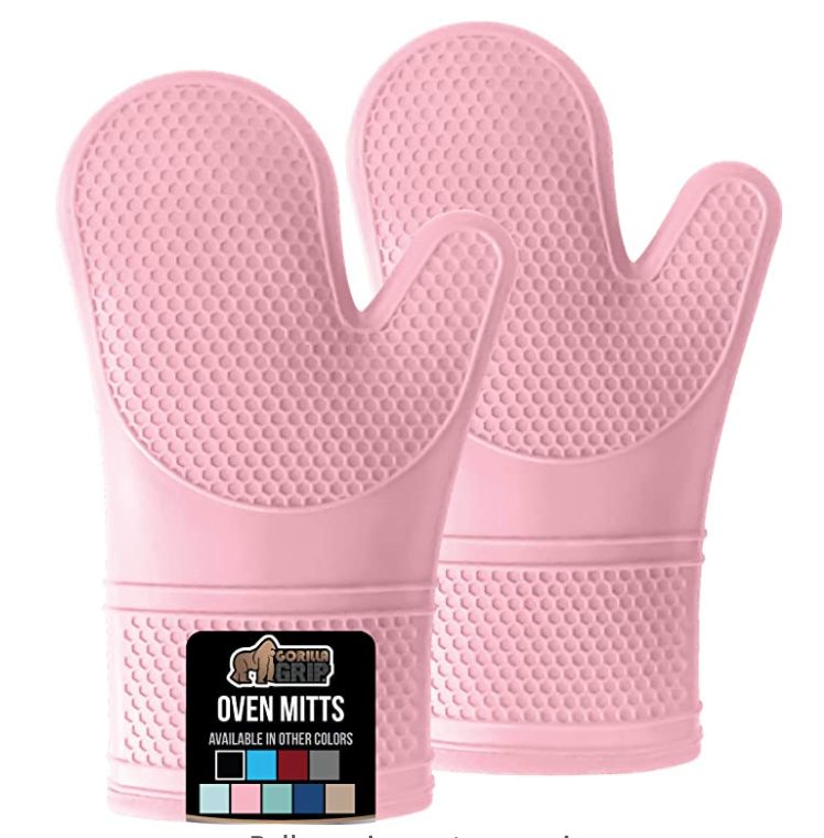 Pink Oven Mitts